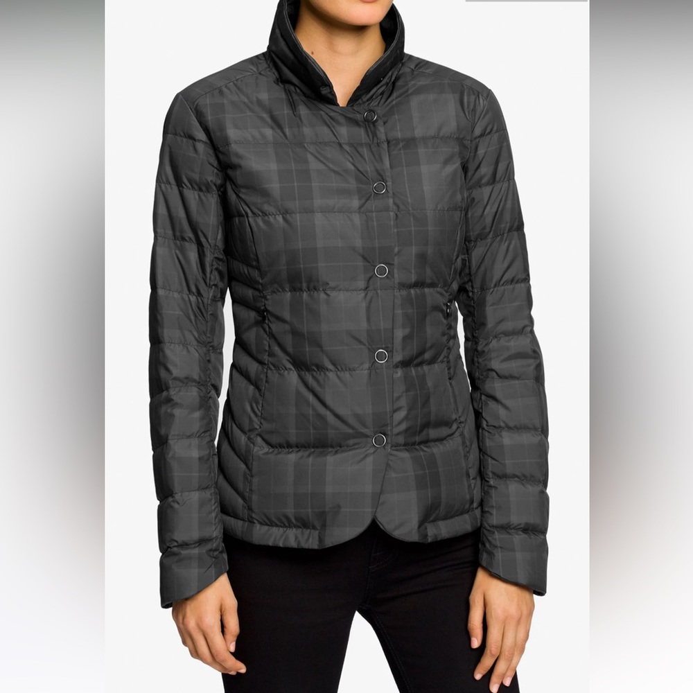 Nau Plaid Down Blazer - Black/Gray
